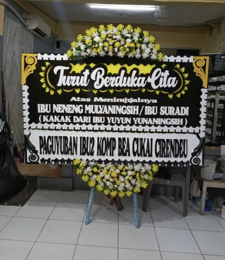 Papan Bunga Duka Bandara Halim Perdanakusuma